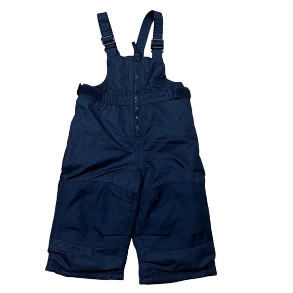 Cat & Jack Navy Blue Baby Snow Bib Overalls With Adjustable Straps & Elastic Wai - Picture 1 of 3